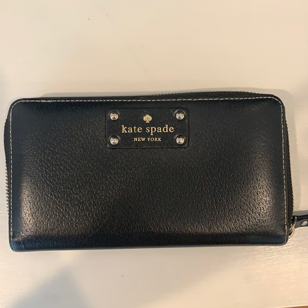 Kate Spade black leather wallet